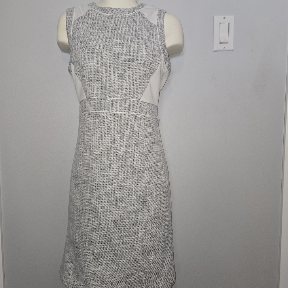 Club Monaco Gray Tweed Like Midi Dress